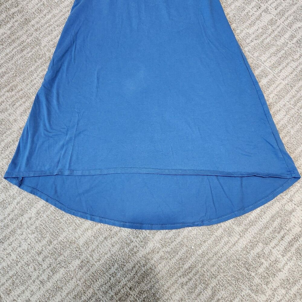 Prana women's Alana hooded sleeveless organic cotton hi-low dress blue size S - Picture 5 of 9